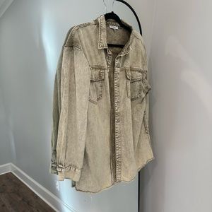 Light green denim jacket